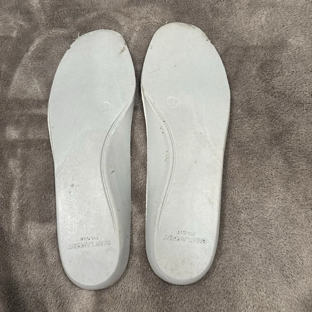 Saint Laurent Signature Court Classic SL/39 Womens 7.5 White Platform Sneakers